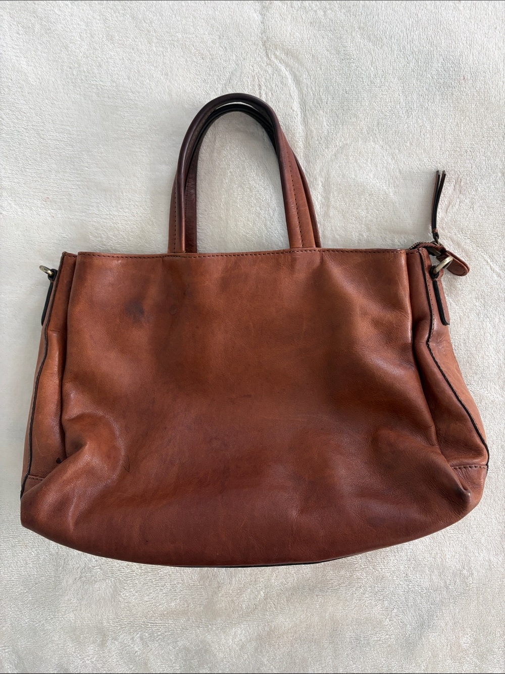 Classic Brown Leather Tote Bag